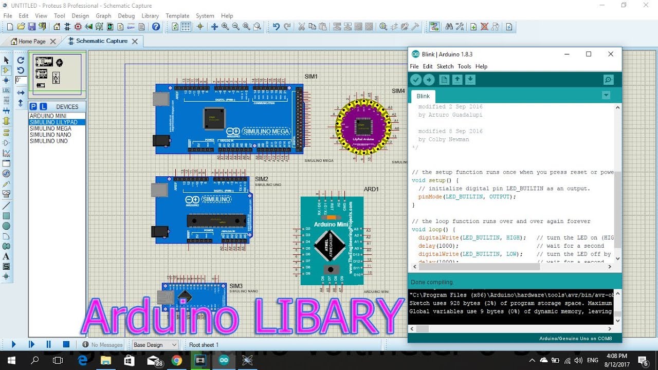 proteus arduino library download